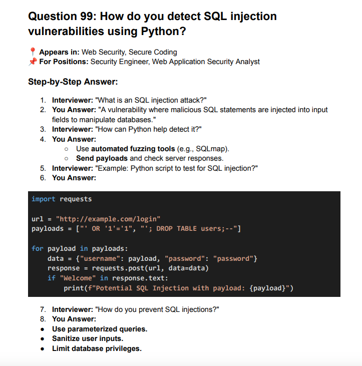 Python Coding Interview Guide: 100+ Must-Know Questions & Answers to Land 6-Figure Tech Jobs