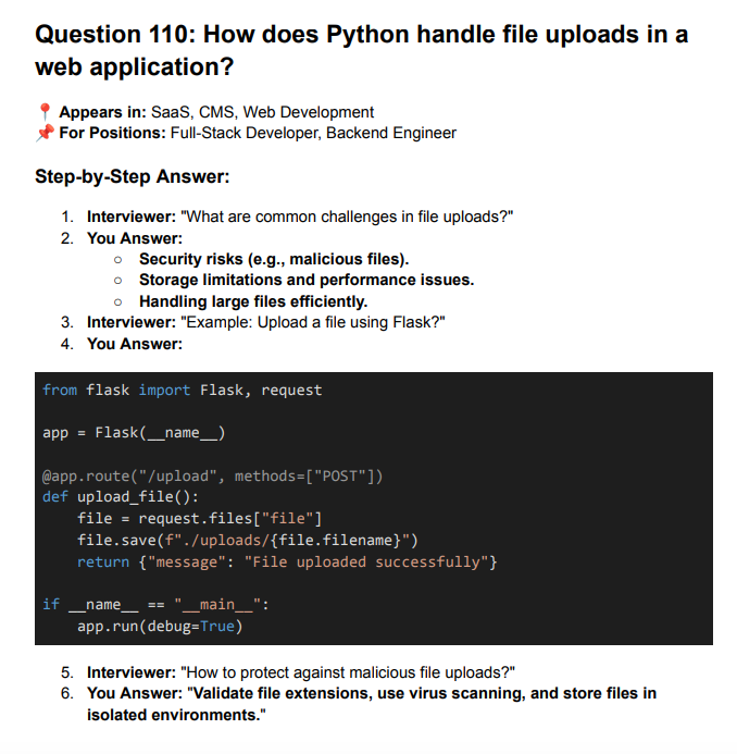 Python Coding Interview Guide: 100+ Must-Know Questions & Answers to Land 6-Figure Tech Jobs